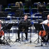 Die Vier EvangCellisten & Rhett Bender beim Festival-Abschlusskonzert (Foto: Archiv)