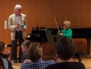 Während des Abschlusskonzertes des Workshops mit den Vier EvangCellisten innerhalb der 