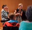 Während des Abschlusskonzertes des Workshops mit den Vier EvangCellisten innerhalb der 