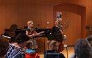 Während des Abschlusskonzertes des Workshops mit den Vier EvangCellisten innerhalb der 