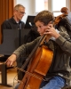 Mit Roland Vieweg während des dreitägigen Workshops der Vier EvangCellisten innerhalb der 