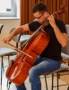 Markus während des dreitägigen Workshops der Vier EvangCellisten innerhalb der 
