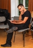 Markus während des dreitägigen Workshops der Vier EvangCellisten innerhalb der 