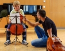 Mit Markus während des dreitägigen Workshops der Vier EvangCellisten innerhalb der 