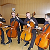 Nach der Soirée mit den Vier EvangCellisten innerhalb der 