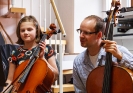 Mit Mathias während des dreitägigen Workshops der Vier EvangCellisten innerhalb der 
