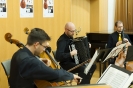 Markus Jung, Alexey Shestiperov, Harald Oeler und Hanno Riehmann (v.l.n.r.) bei ihrem Auftritt im Ensemble-Konzert am 30.10.2016 innerhalb der 
