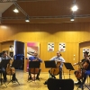 Sebastian Chong & MARA proben mit den Vier EvangCellisten (mit Alexey für den verhinderten Lukas) für das 'Cellism-Release-Konzert' innerhalb der 