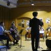 Mit Michael Falk bei der Abschlusspräsentation des Cello-Orchester-Workshops der 