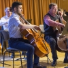 Mit Sebastian Chong bei der Abschlusspräsentation des Cello-Orchester-Workshops der 