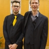 Markus mit Alexander Bätzel nach dem 'Cellism-Release-Konzert' innerhalb der 