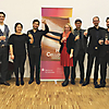 projects4cellos, Johanna Zmeck, Yerin Lee sowie Ariel Barnes nach dem Abschlusskonzert innerhalb der 