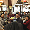 projects4cellos, Christa Klie (TKV Hochfranken), Shu Wei Yeh sowie Ariel Barnes & Emi Munakata nach dem Eröffnungskonzert innerhalb der 