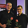 TwoSingForYou (Jonas Lang & Nico Nesyba) nach ihrem Bandkonzert innerhalb der 