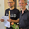Markus und Michael Falk beim Cello-Orchester-Workshop innerhalb der 