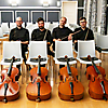 projects4cellos nach ihrem Konzert im Saal des Alten Rathauses Rehau 2025 (Foto: Archiv)