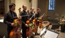 Die Vier EvangCellisten bei ihrem Konzert in der Liebfrauenkirche Ravensburg innerhalb der 