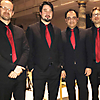 Die Vier EvangCellisten nach dem Konzert in Schwarzenbach / Saale 2020 (Foto: Christa Klie, Archiv)