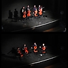 Auf der Bühne des Alten Schauspielhauses (in) Erfurt beim Schulkonzert der Vier EvangCellisten in Kooperation mit der Evangelischen Grundschule Erfurt 2018 (Fotos: Archiv)