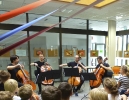 Während eines der 3 Schulkonzerte an der Musischen Realschule Naila 2014 (Foto: Silvia Melzner, RS Naila)