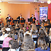 2. Schulkonzert der Vier EvangCellisten in Kooperation mit der Musischen Realschule Naila 2018 im Saal der Landeskirchlichen Gemeinschaft Naila (Foto: Musische Realschule Naila)