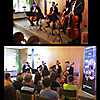Bei den Schulkonzerten der Vier EvangCellisten in Kooperation mit der Musischen Realschule Naila 2018 im Saal der Landeskirchlichen Gemeinschaft Naila (Fotos: Musische Realschule Naila)