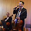 Mathias & Markus beim Schulkonzert der Vier EvangCellisten in Kooperation mit der Musischen Realschule Naila 2018 im Saal der Landeskirchlichen Gemeinschaft Naila (Foto: Musische Realschule Naila)